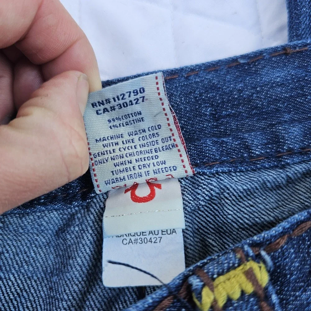 True Religion Joey Super T‎ Denim Jeans Bootcut USA Mens Size 34 x 34